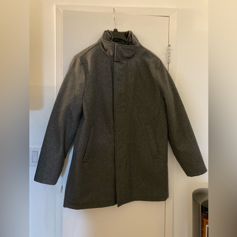 Men’s Gray Quilted Lining Calvin Klein Winter Coat L